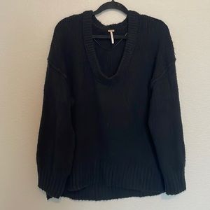 Black oversized Free People sweater